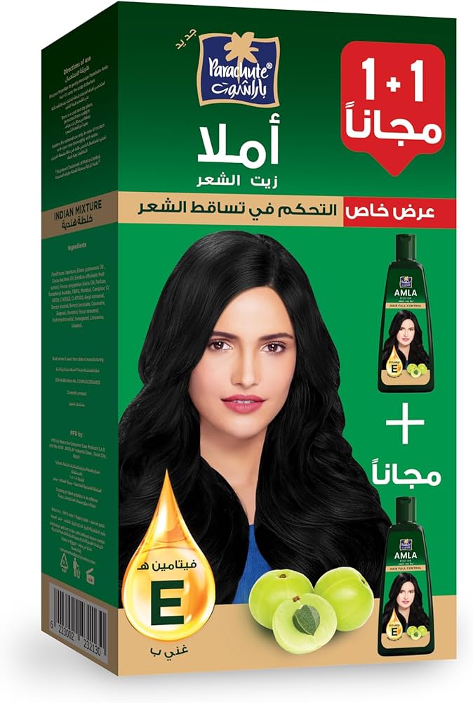 باراشوت املا زيت شعر 280 مل + 185 مل = 465 مل عرض 1 + 1 مجانا
