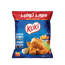 كوكى تشيكن ستريبس لحم صدور صافى بارد كيس 1 كجم سوبر توفير