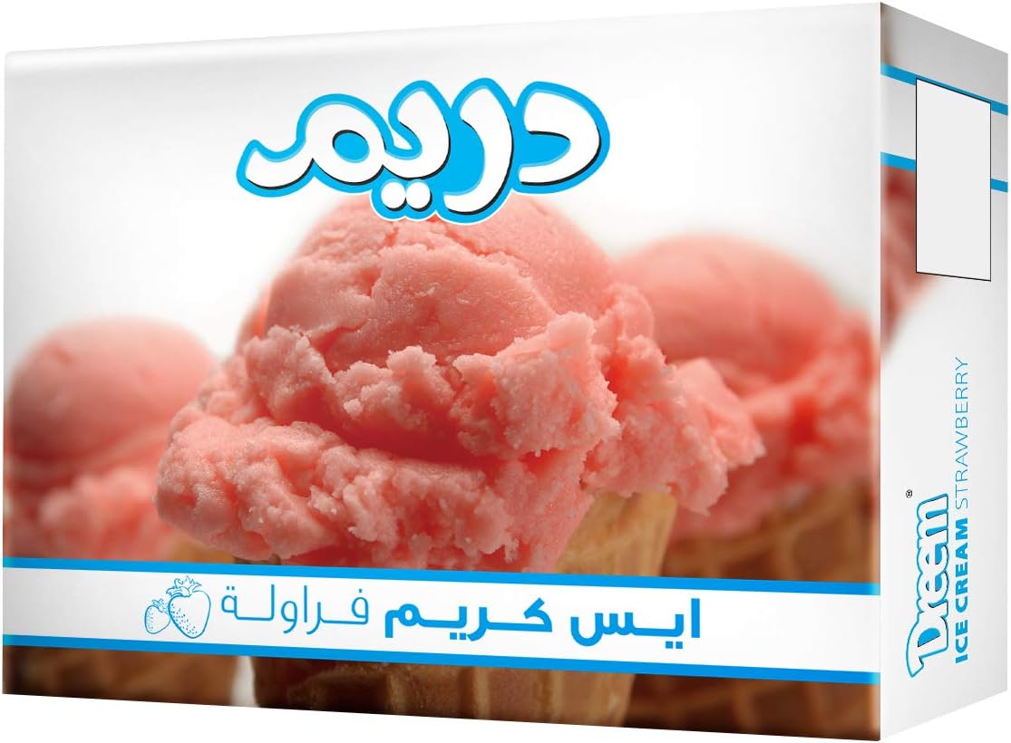 دريم مسحوق ايس كريم بنكهة فراولة علبة 80 جم
