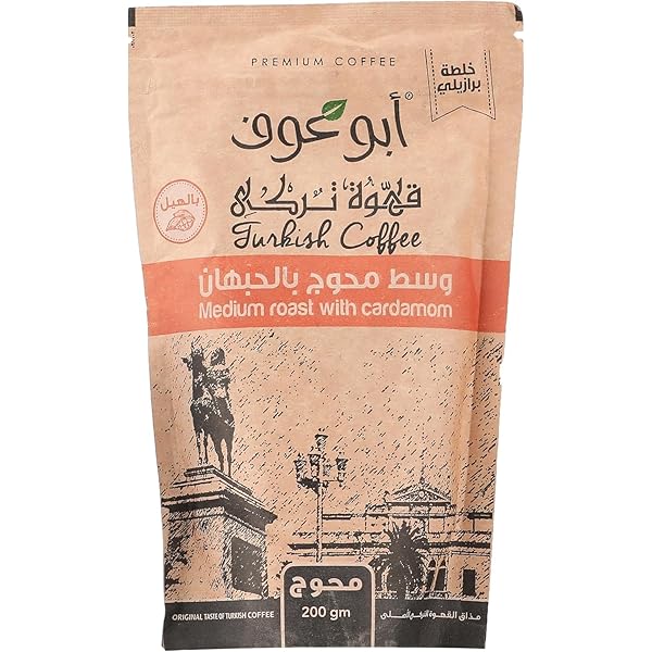 ابو عوف قهوة تركى محوج وسط كيس 200 جم