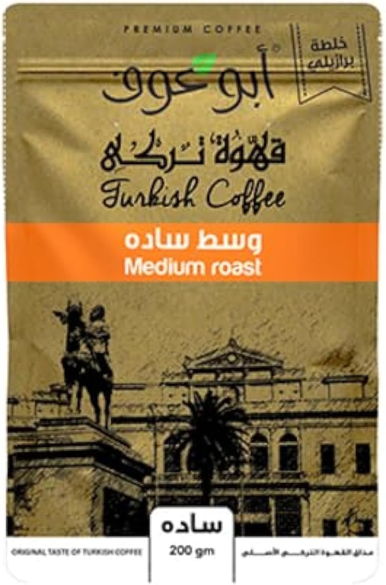 ابو عوف قهوة تركى سادة وسط كيس 100 جم