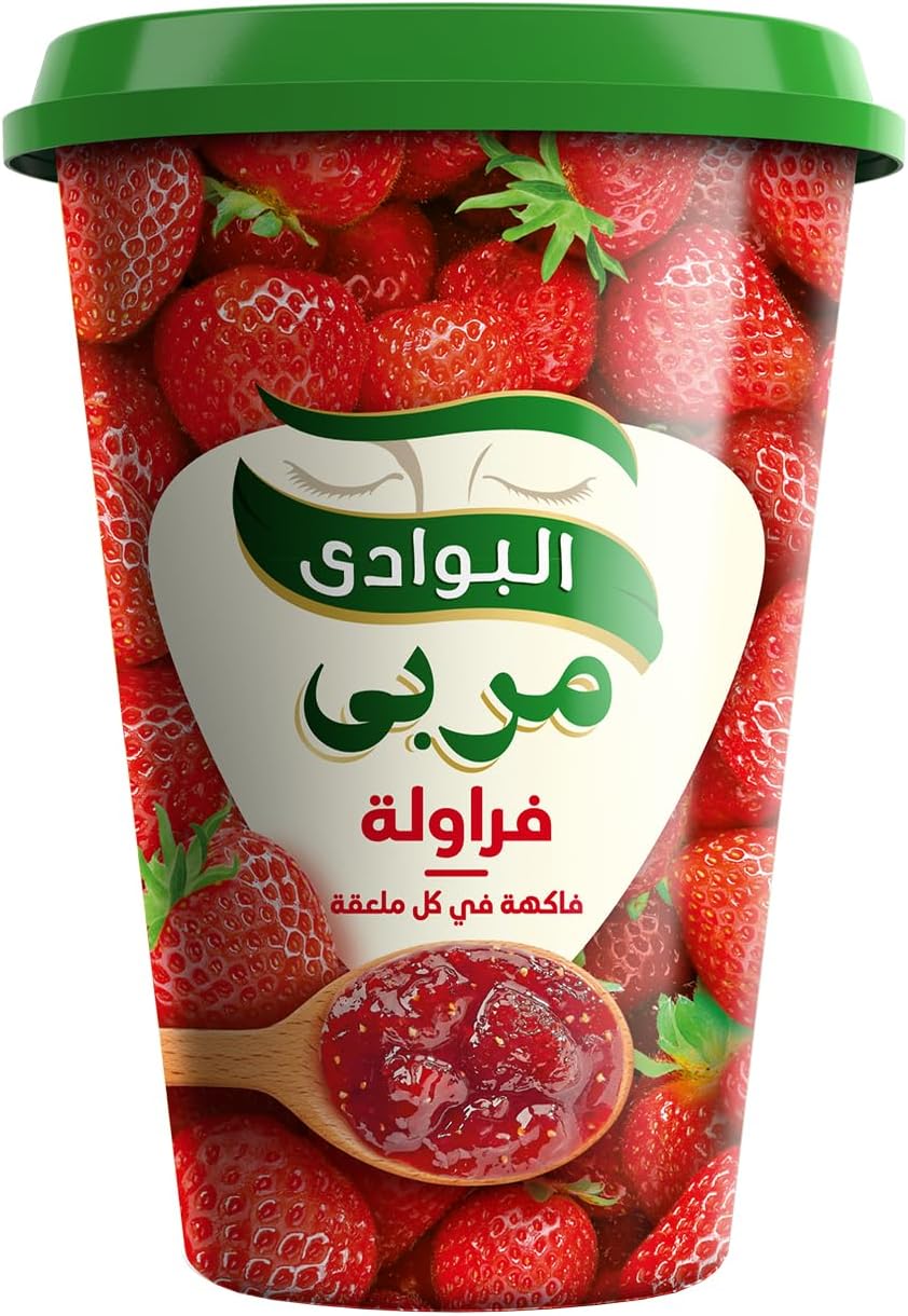 البوادى مربى بلاستيك 680 جم / 650 جم فراولة