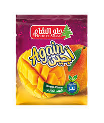 حلو الشام اجين عصير بودر ظرف 10 جم نكهة المانجو